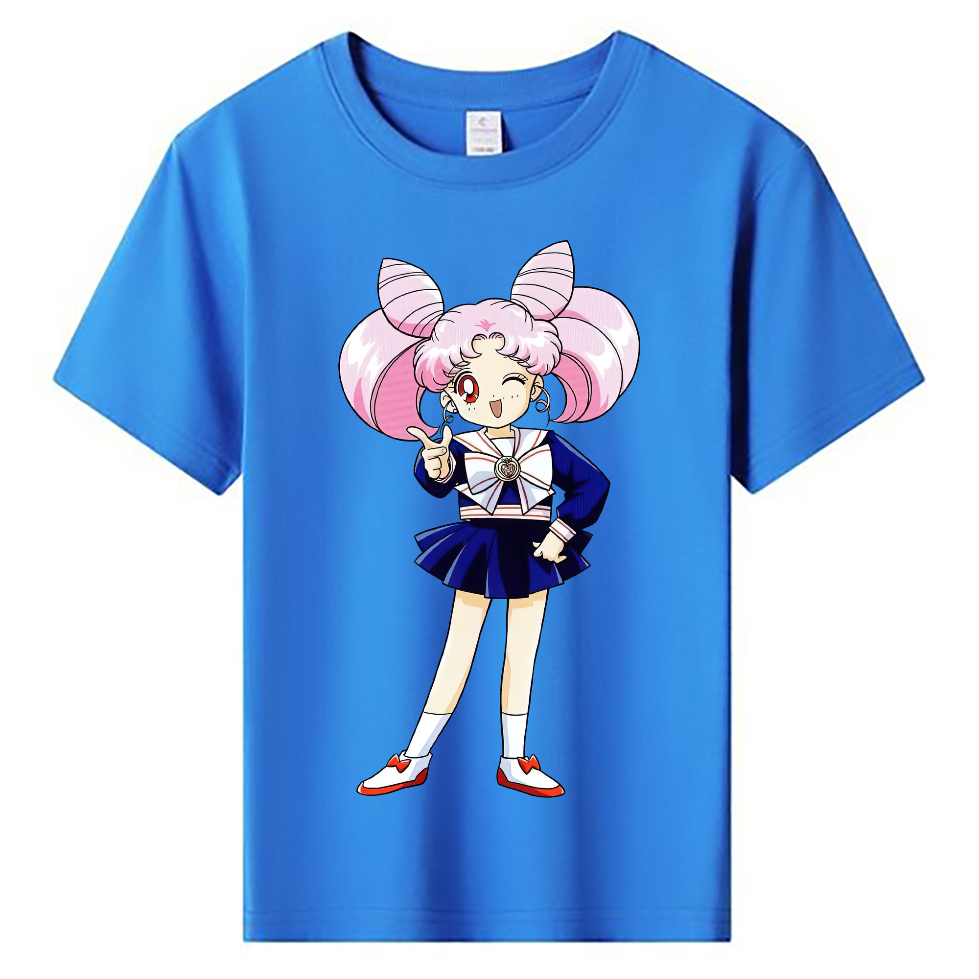 （画像用） 美少女戦士セーラームーン ちびうさ Sailor Moon Chibiusa Tsukino Usagi Small Lady Serenity 綿100％キッズTシャツ（フロントプリント）